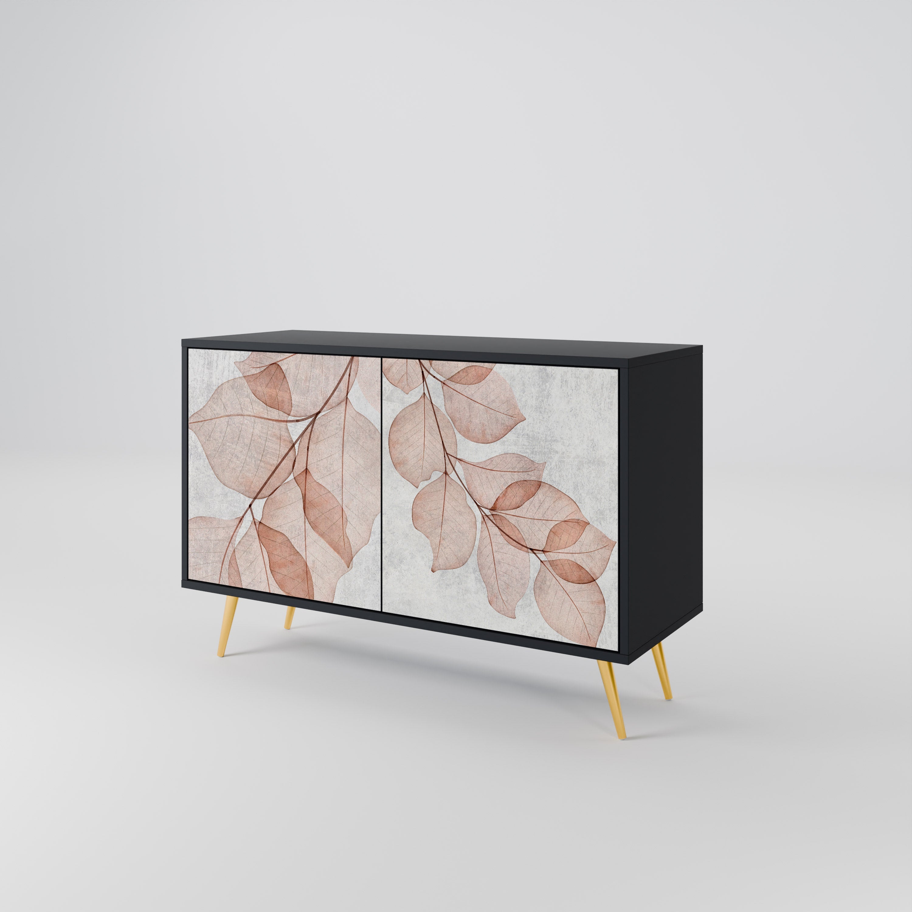 AUTUMN FRAGILITY Sideboard mit 2 Türen in Schwarz