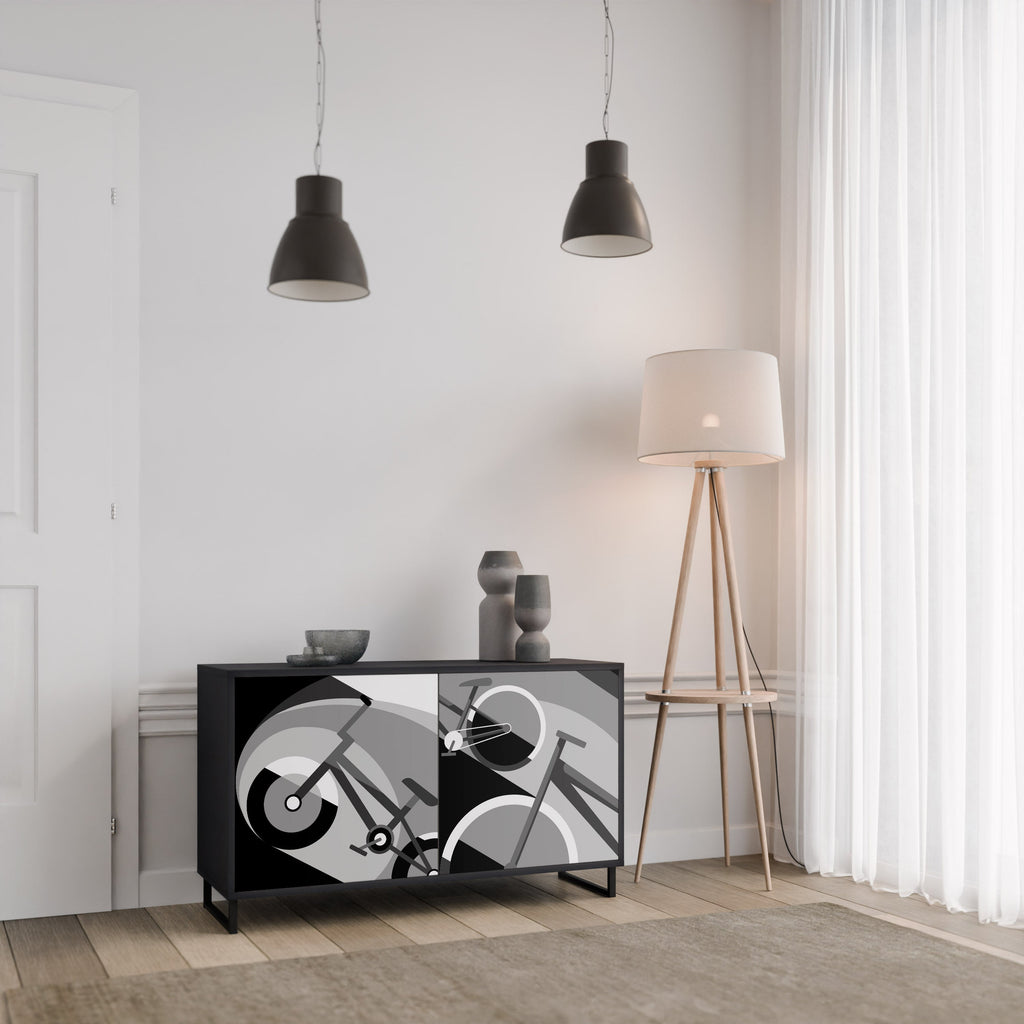 BIKE ENERGY Sideboard mit 2 Türen in Schwarz
