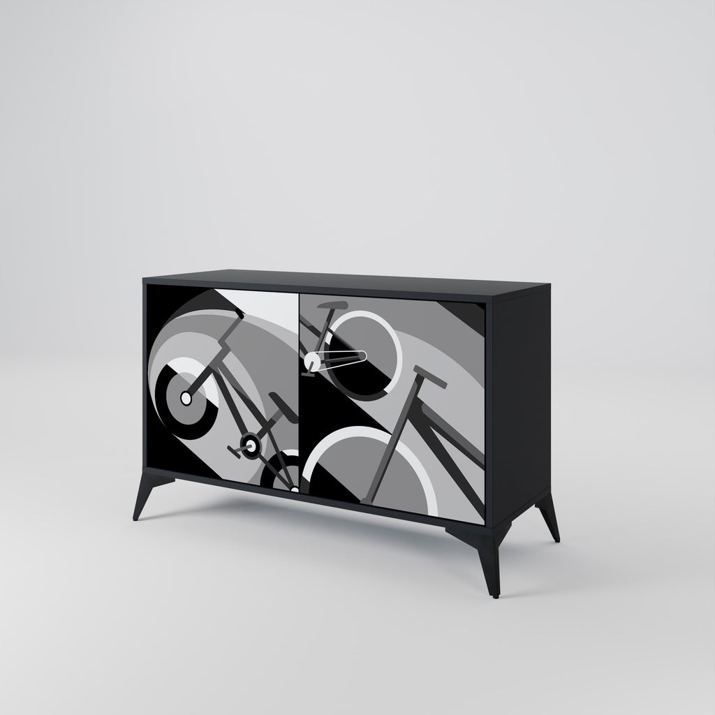 BIKE ENERGY Sideboard mit 2 Türen in Schwarz