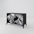 BIKE ENERGY Sideboard mit 2 Türen in Schwarz
