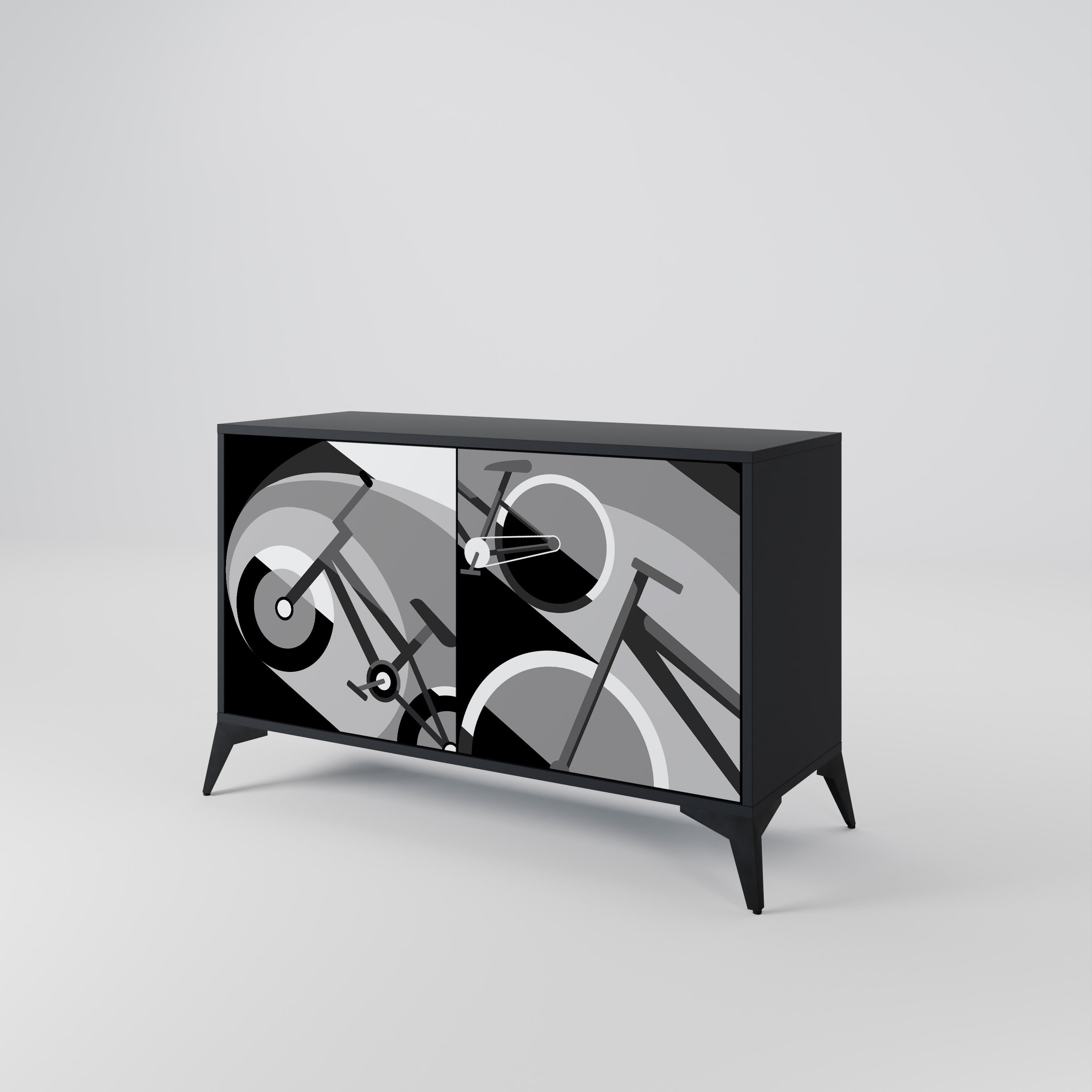 BIKE ENERGY Sideboard mit 2 Türen in Schwarz