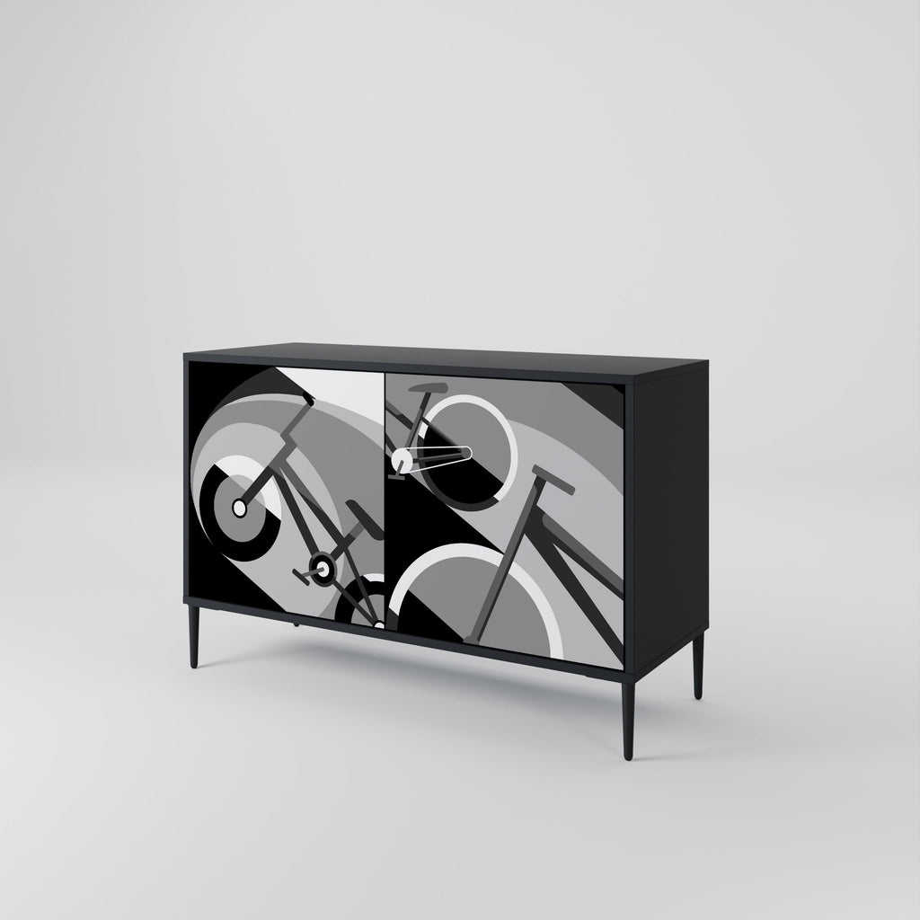 BIKE ENERGY Sideboard mit 2 Türen in Schwarz