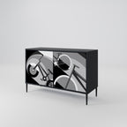 BIKE ENERGY Sideboard mit 2 Türen in Schwarz