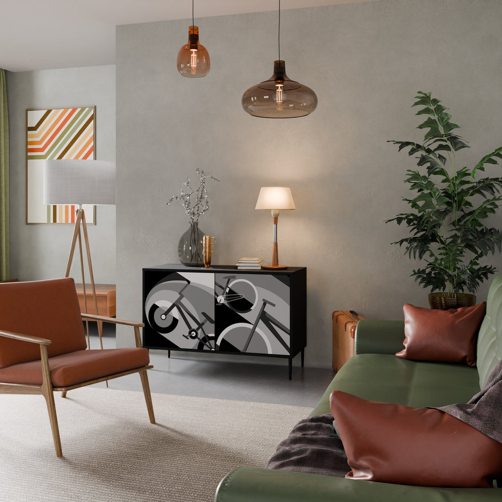 BIKE ENERGY Sideboard mit 2 Türen in Schwarz