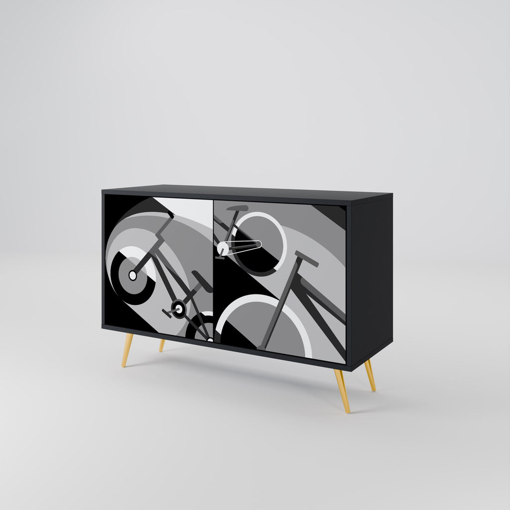 BIKE ENERGY Sideboard mit 2 Türen in Schwarz