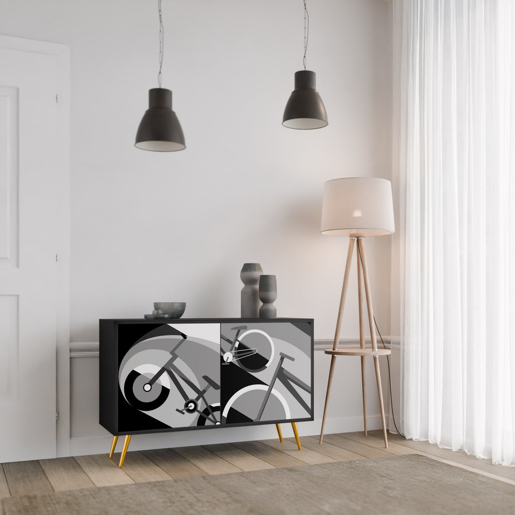BIKE ENERGY Sideboard mit 2 Türen in Schwarz