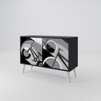 BIKE ENERGY Sideboard mit 2 Türen in Schwarz