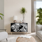 BIKE ENERGY Sideboard mit 2 Türen in Schwarz