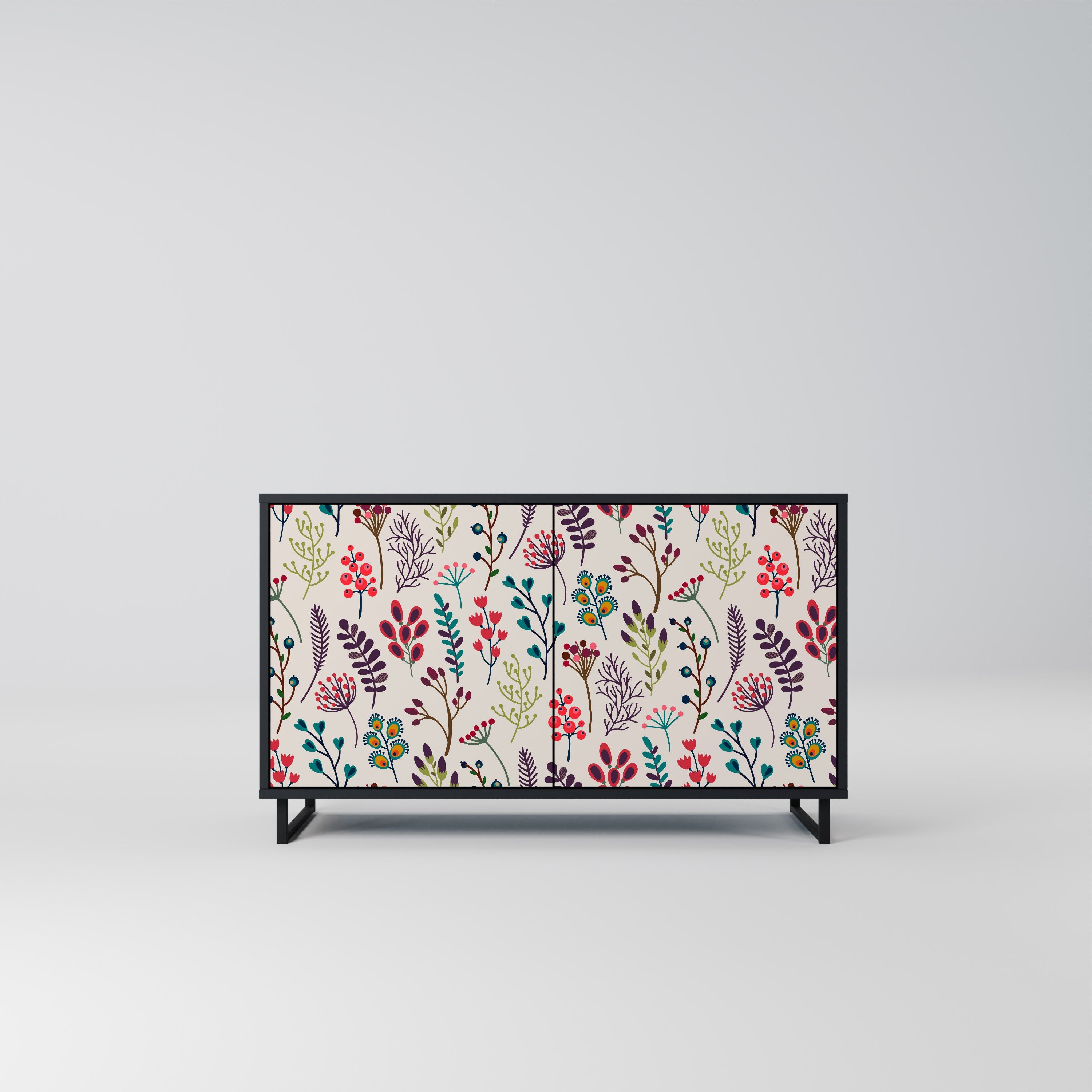 AUTUMN SUNDRIES 2-Door Sideboard in Black Finish