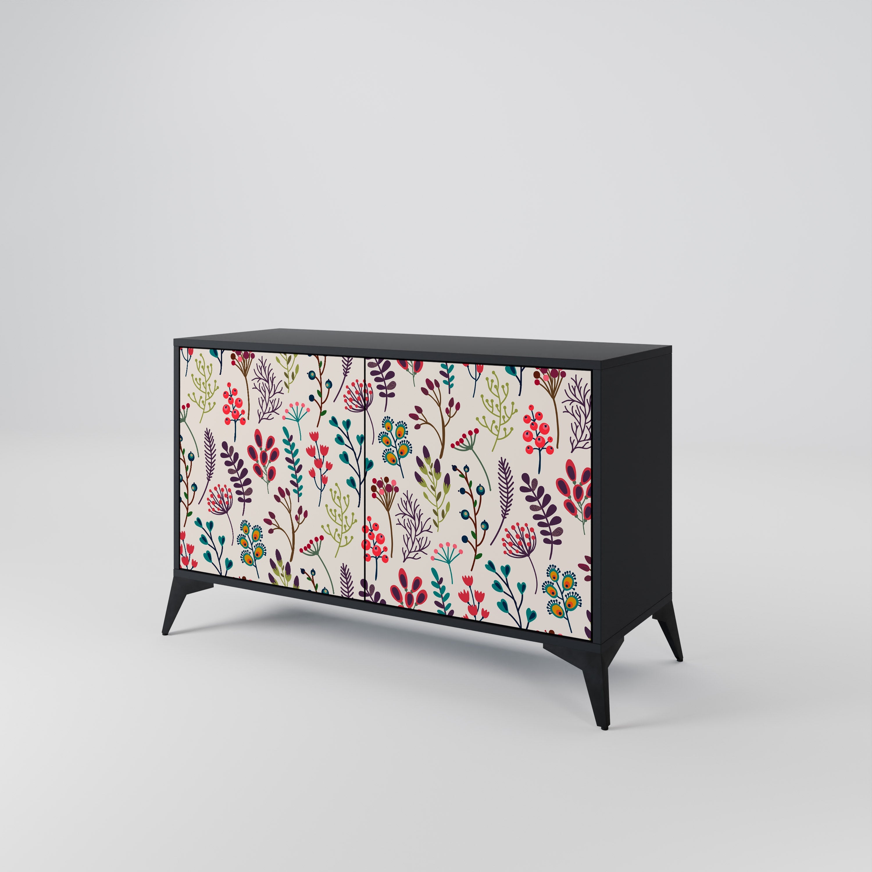 AUTUMN SUNDRIES 2-Door Sideboard in Black Finish