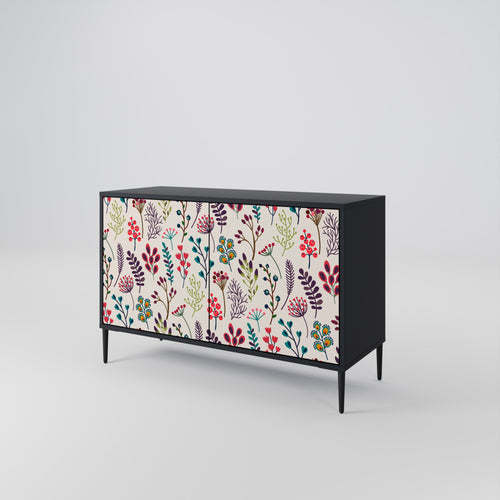 AUTUMN SUNDRIES Sideboard mit 2 Türen in Schwarz