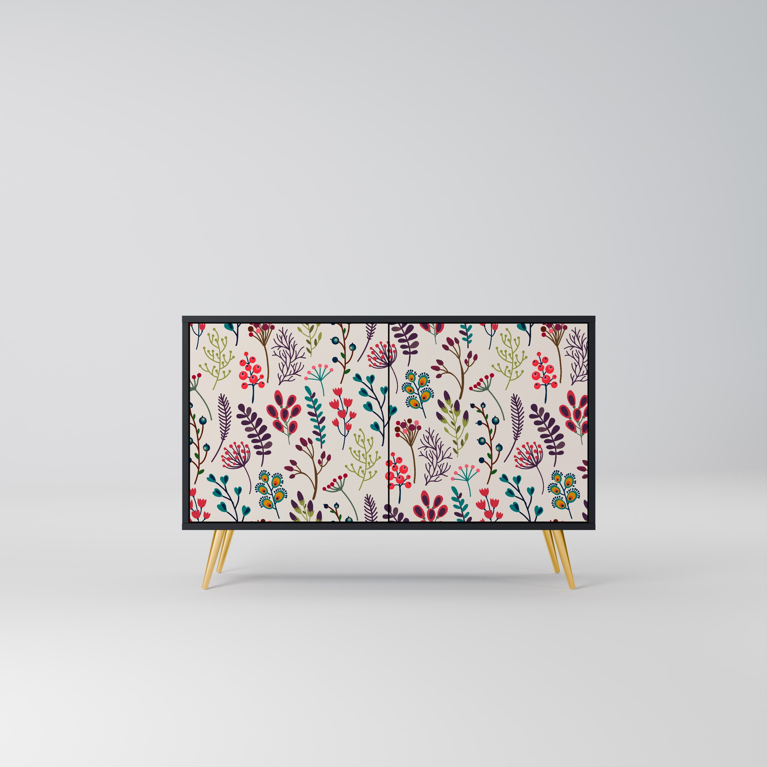 AUTUMN SUNDRIES 2-Door Sideboard in Black Finish