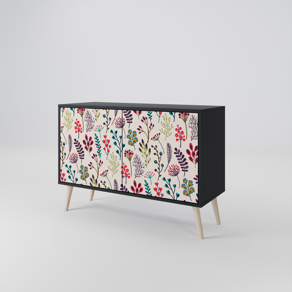 AUTUMN SUNDRIES 2-Door Sideboard in Black Finish