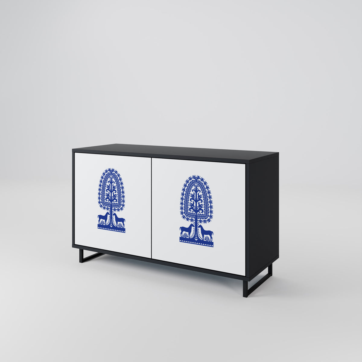 POLISH FOLK ART 2-türiges Sideboard
