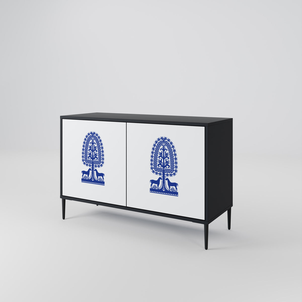 POLISH FOLK ART 2-türiges Sideboard