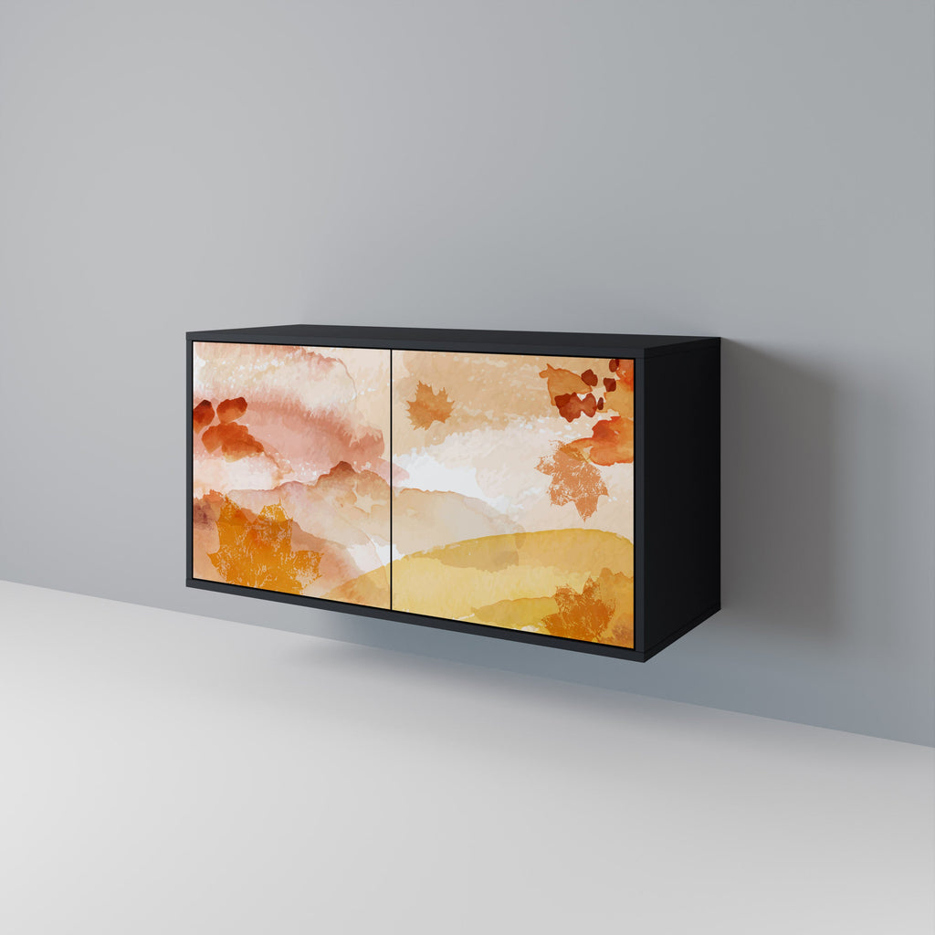 TRACES OF AUTUMN Sideboard mit 2 Türen in Schwarz