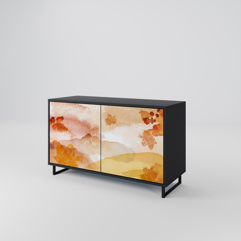 TRACES OF AUTUMN Sideboard mit 2 Türen in Schwarz