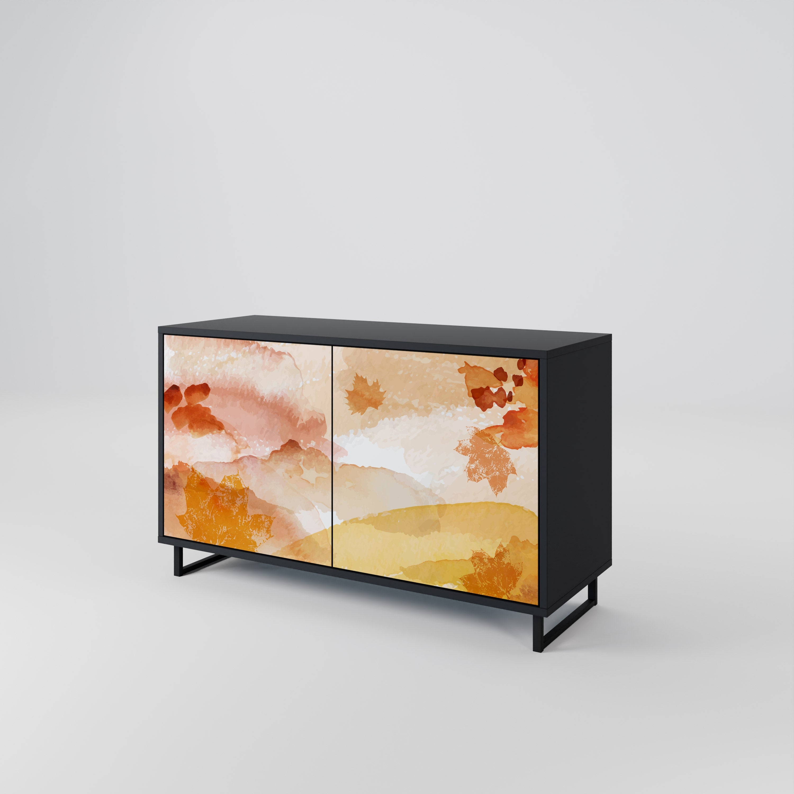 TRACES OF AUTUMN Sideboard mit 2 Türen in Schwarz