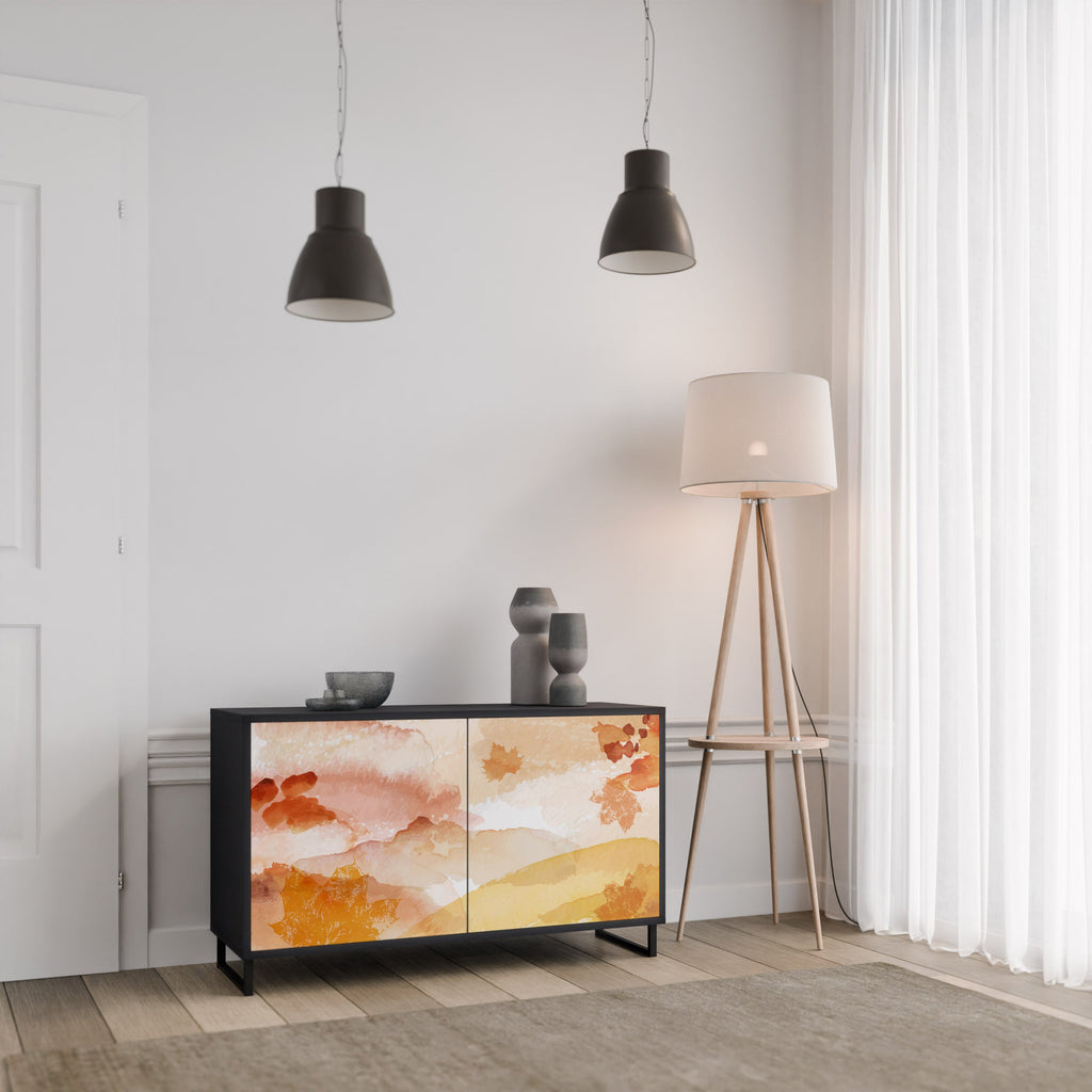 TRACES OF AUTUMN Sideboard mit 2 Türen in Schwarz