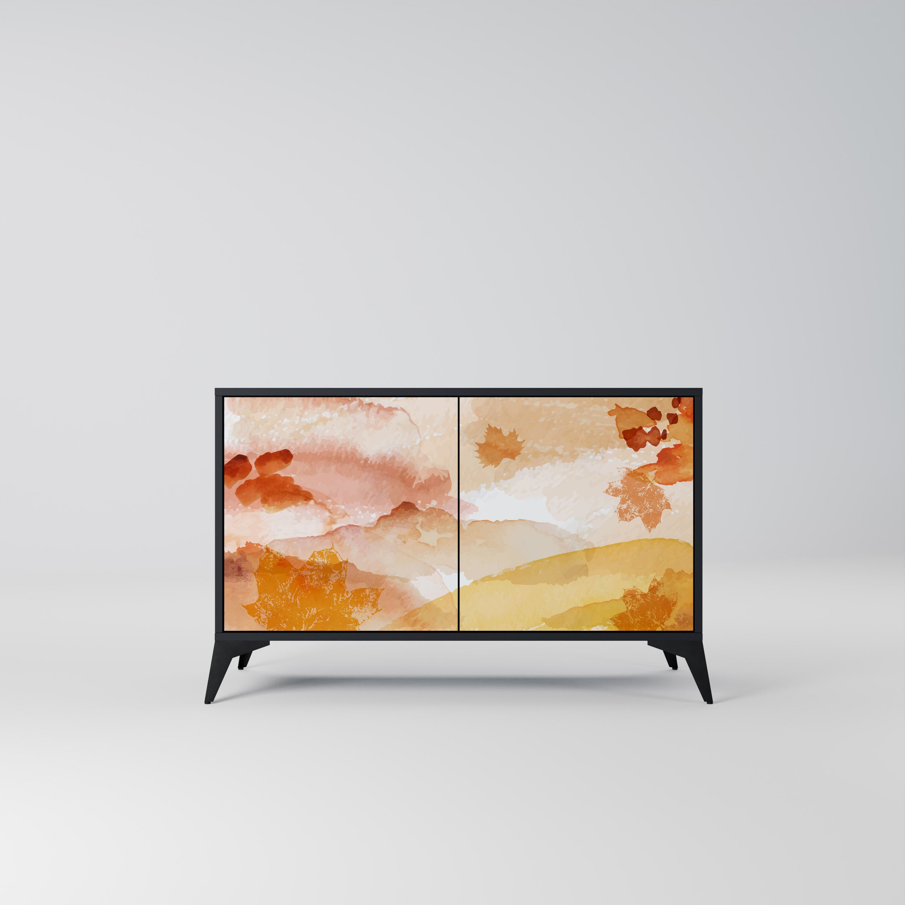 TRACES OF AUTUMN 2-Door Sideboard in Black Finish