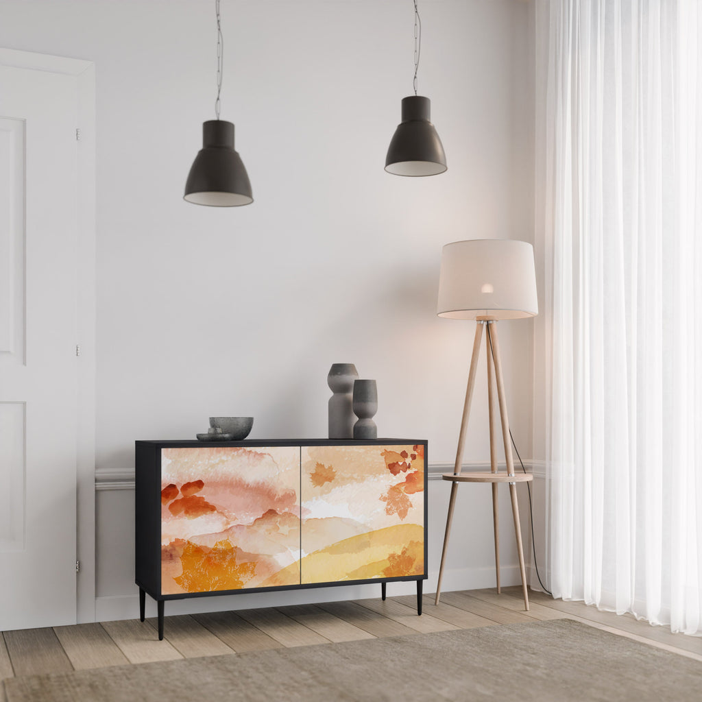 TRACES OF AUTUMN Sideboard mit 2 Türen in Schwarz