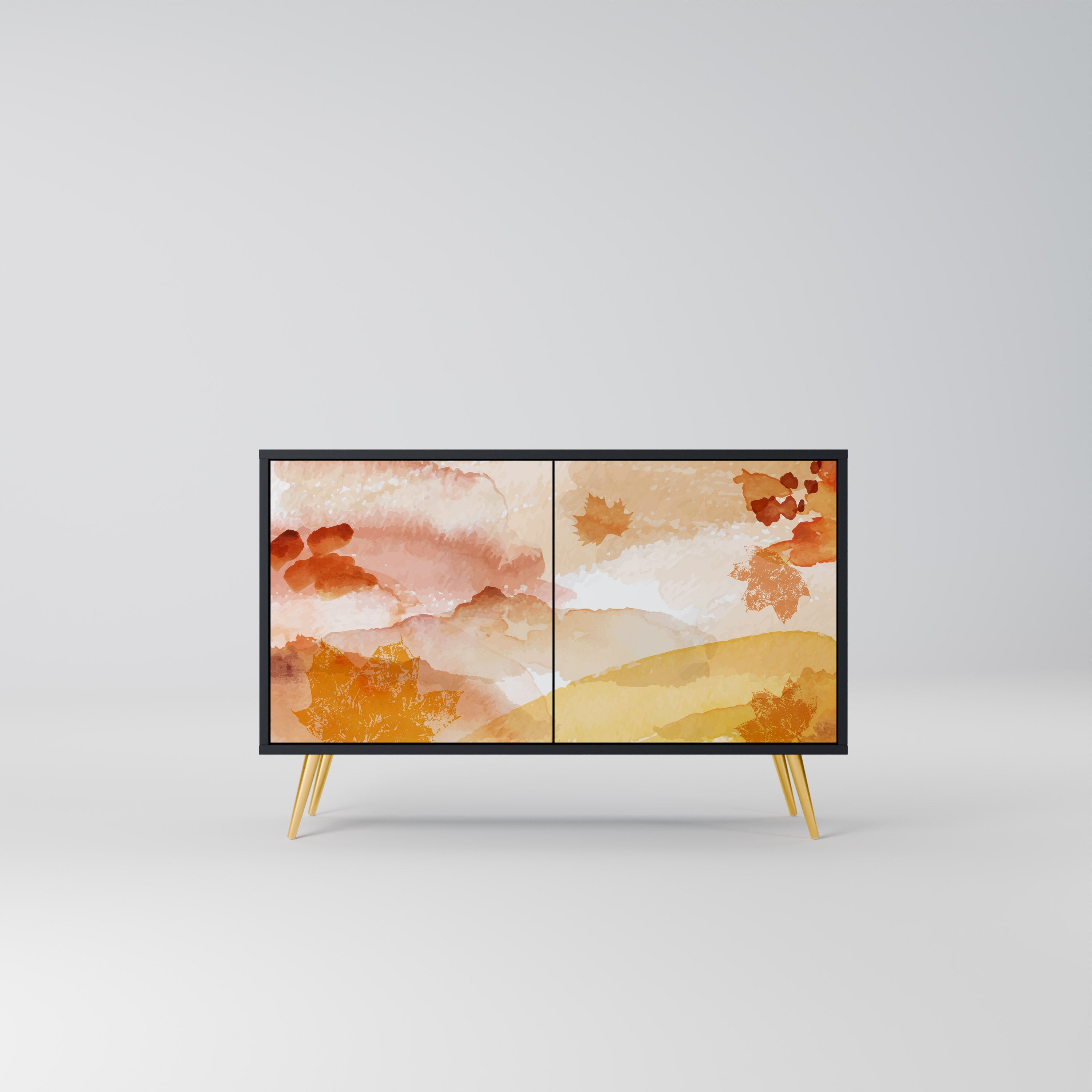 TRACES OF AUTUMN 2-Door Sideboard in Black Finish