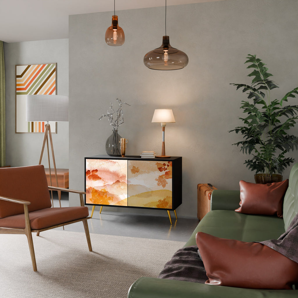 TRACES OF AUTUMN Sideboard mit 2 Türen in Schwarz