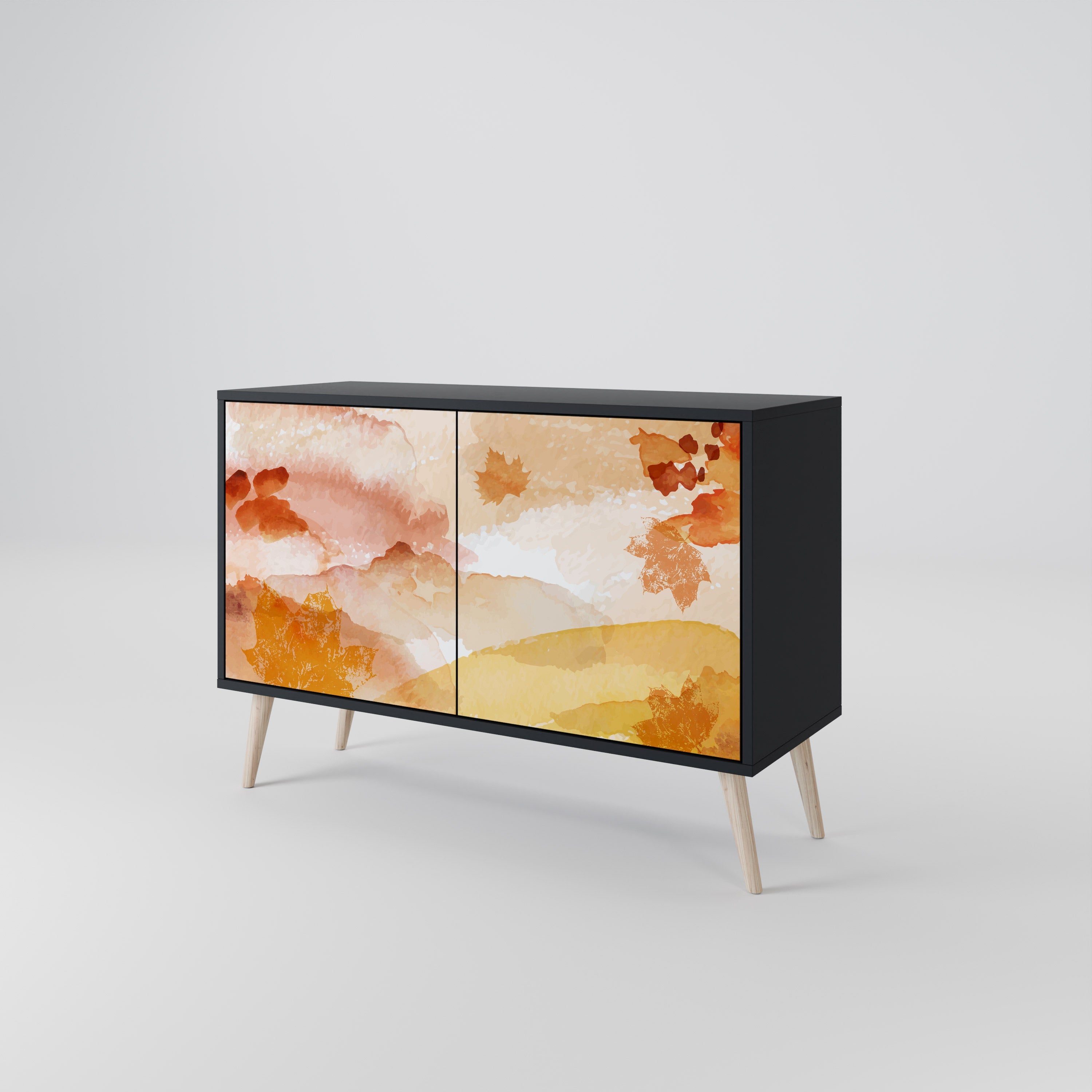 TRACES OF AUTUMN Sideboard mit 2 Türen in Schwarz