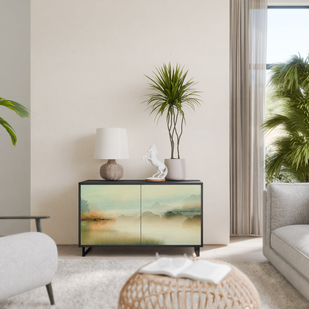 MORNING BY THE LAKE Sideboard mit 2 Türen in Schwarz