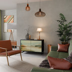 MORNING BY THE LAKE Sideboard mit 2 Türen in Schwarz