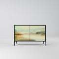 MORNING BY THE LAKE Sideboard mit 2 Türen in Schwarz