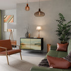 MORNING BY THE LAKE Sideboard mit 2 Türen in Schwarz