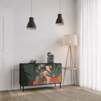 TROPICAL COMPOSITION 2-Door Sideboard in Black Finish