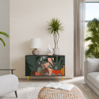 TROPICAL COMPOSITION 2-Door Sideboard in Black Finish