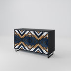 ARTFUL GEOMETRY Sideboard mit 2 Türen in Schwarz