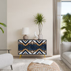 ARTFUL GEOMETRY Sideboard mit 2 Türen in Schwarz