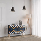 ARTFUL GEOMETRY Sideboard mit 2 Türen in Schwarz