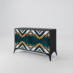 ARTISTIC GEOMETRY Sideboard mit 2 Türen in Schwarz