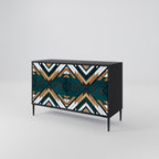 ARTISTIC GEOMETRY Sideboard mit 2 Türen in Schwarz