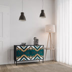 ARTISTIC GEOMETRY Sideboard mit 2 Türen in Schwarz