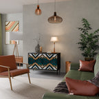 ARTISTIC GEOMETRY Sideboard mit 2 Türen in Schwarz