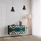 ARTISTIC GEOMETRY Sideboard mit 2 Türen in Schwarz