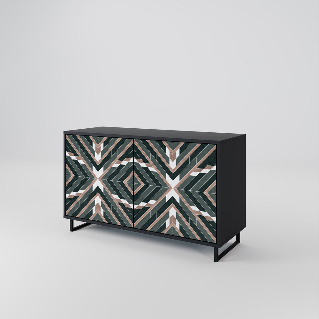 DIMENSION DELIGHTS 2-Door Sideboard in Black Finish