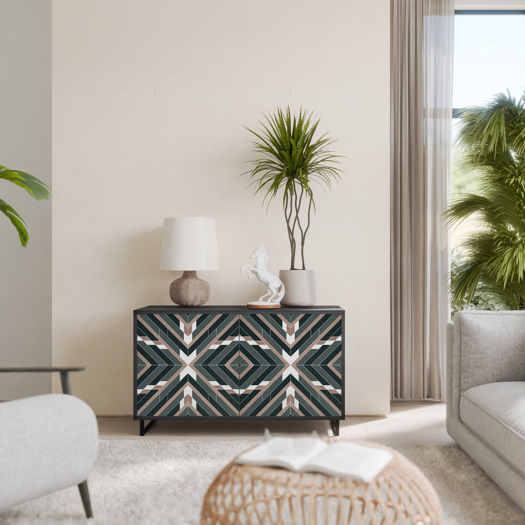 DIMENSION DELIGHTS 2-Door Sideboard in Black Finish