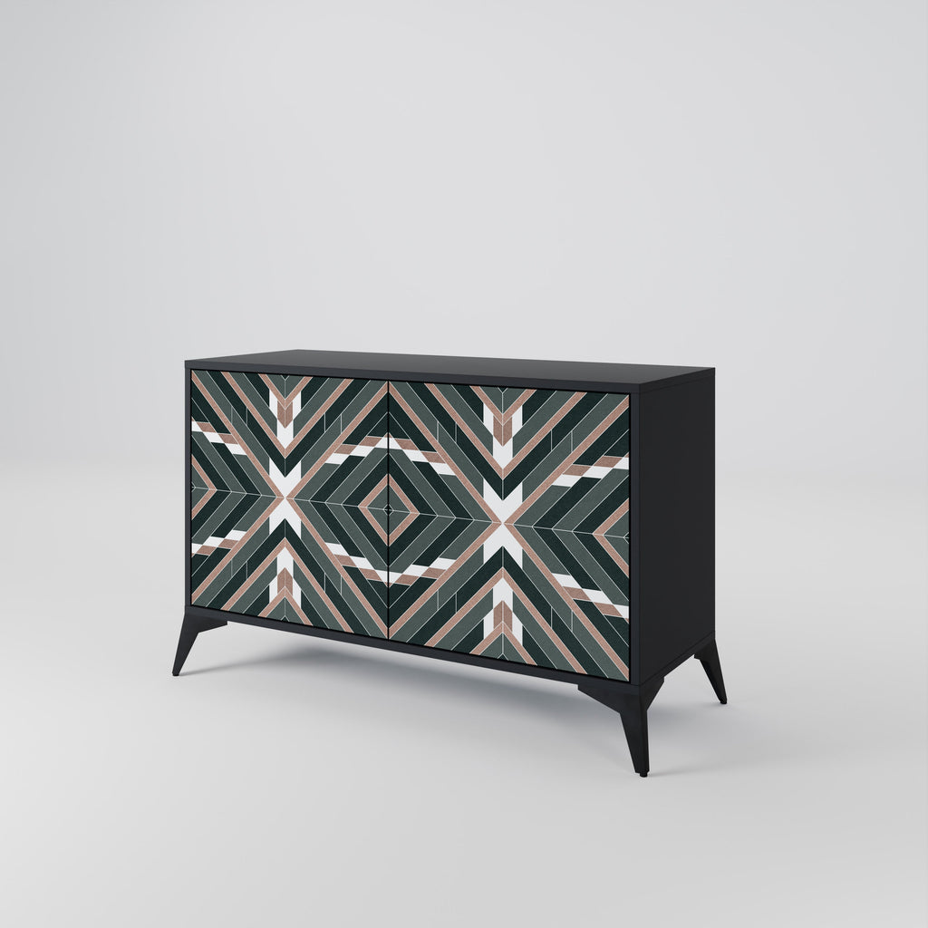 DIMENSION DELIGHTS 2-Door Sideboard in Black Finish