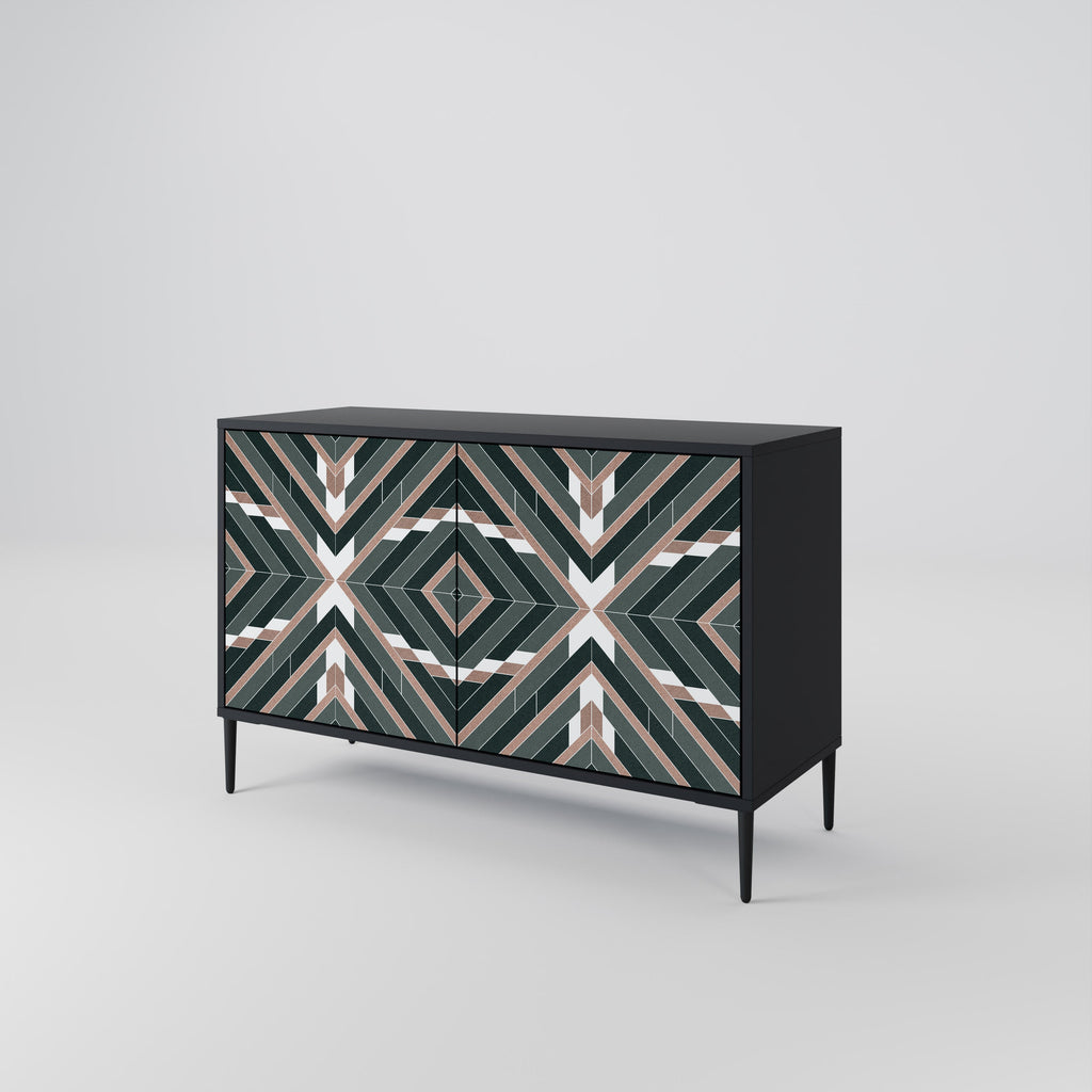 DIMENSION DELIGHTS 2-Door Sideboard in Black Finish