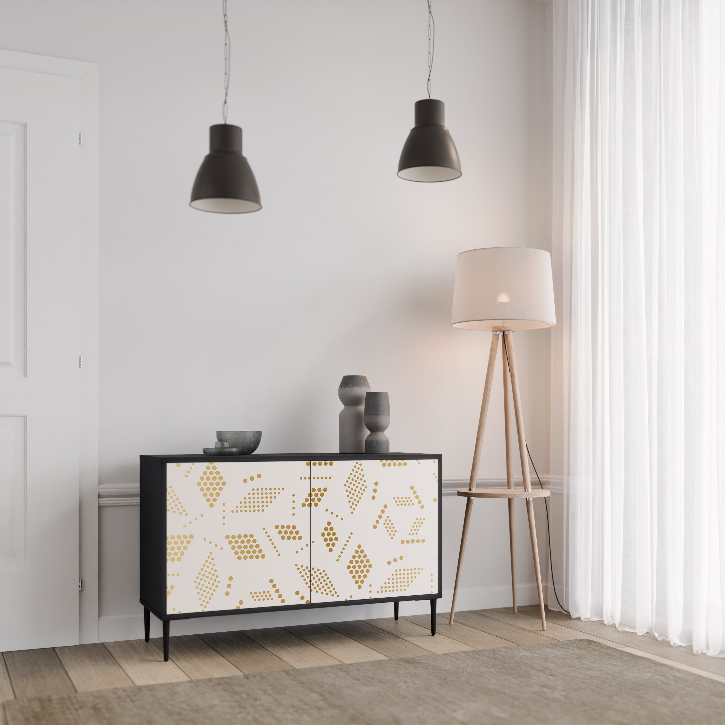 SPOTTED DAZE 2-Door Sideboard in Black Finish