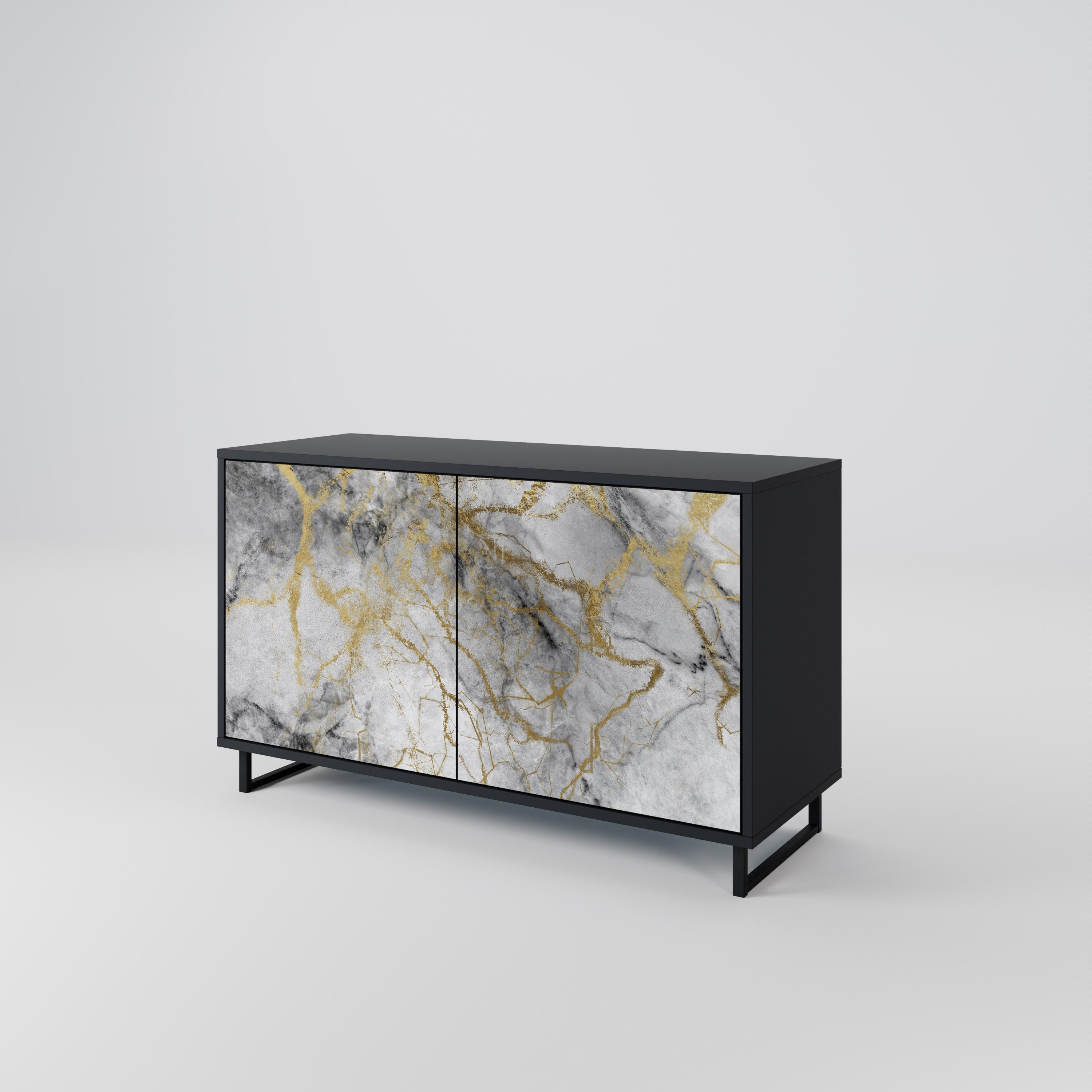 TIMELESS GLIDE 2-Door Sideboard in Black Finish