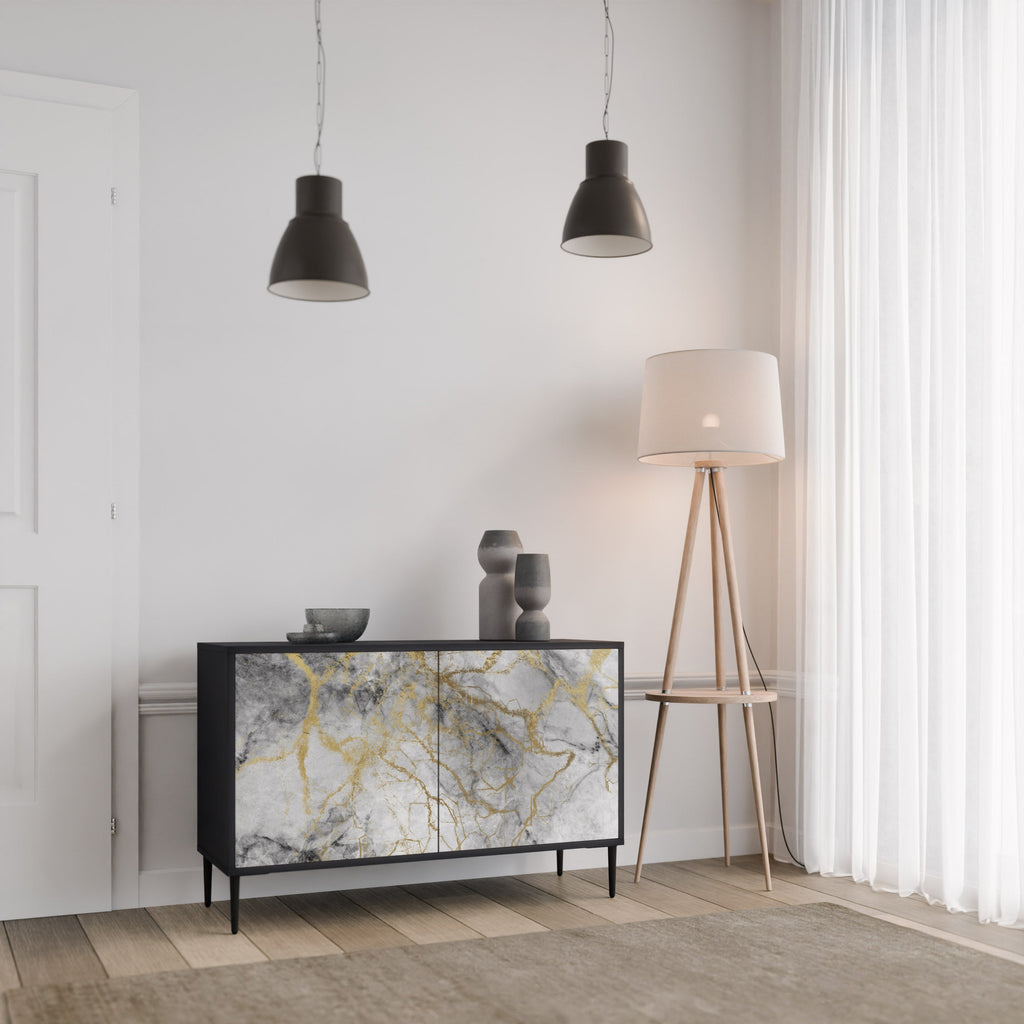 TIMELESS GLIDE 2-Door Sideboard in Black Finish
