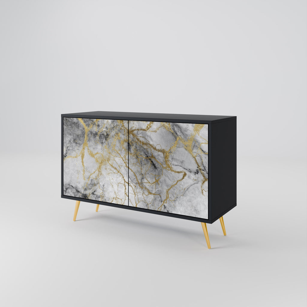 TIMELESS GLIDE 2-Door Sideboard in Black Finish